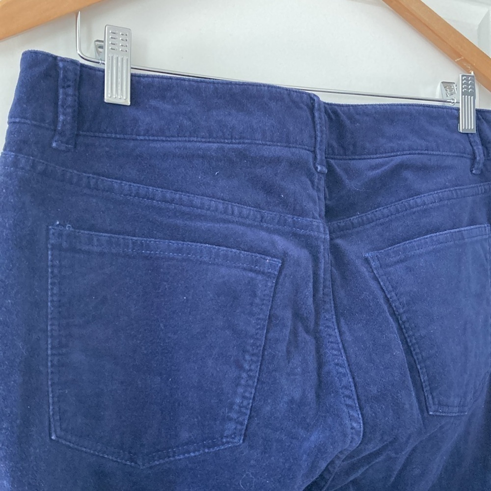 Talbots 10 blue pants curvy velour - Picture 10 of 13